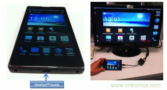采用SlimPort接口技術(shù)的新一代Google Nexus手機(jī)樣機(jī)。