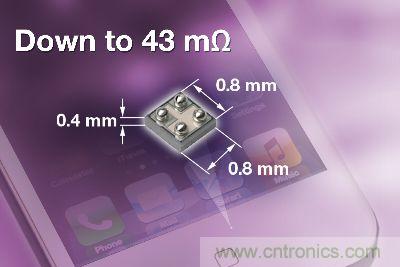 0.8mm x 0.8mm封裝的芯片級(jí)功率MOSFET