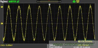 1KHz信號(hào)，測(cè)量值為913.894Hz