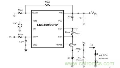 LM3409/09HV降壓LED驅(qū)動(dòng)器