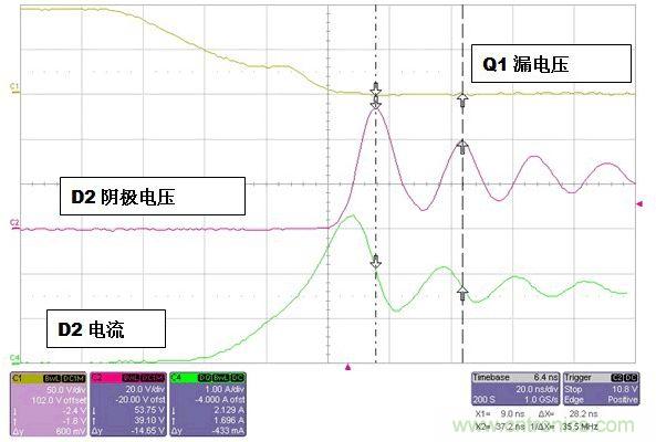 當(dāng)D2關(guān)閉時(shí)D2會(huì)引起過多的振鈴