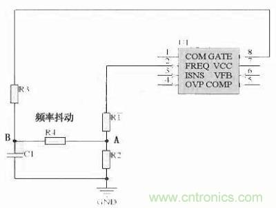 對(duì)于采用單顆鏡像電阻設(shè)定頻率，比如IR1150