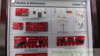 Molex MicroSIM、MicroSD、MicroUSB和MicroHDMI連接器