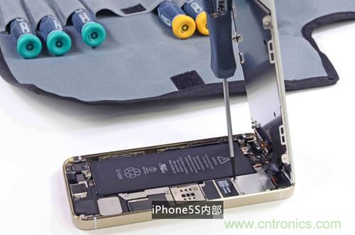 土豪金iPhone 5S拆解：內(nèi)部結(jié)構(gòu)升級(jí)，維修難度增加