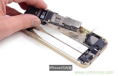 土豪金iPhone 5S拆解：內(nèi)部結(jié)構(gòu)升級(jí)，維修難度增加