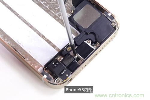 土豪金iPhone 5S拆解：內(nèi)部結(jié)構(gòu)升級(jí)，維修難度增加