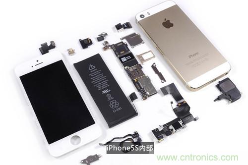 土豪金iPhone 5S拆解：內(nèi)部結(jié)構(gòu)升級(jí)，維修難度增加