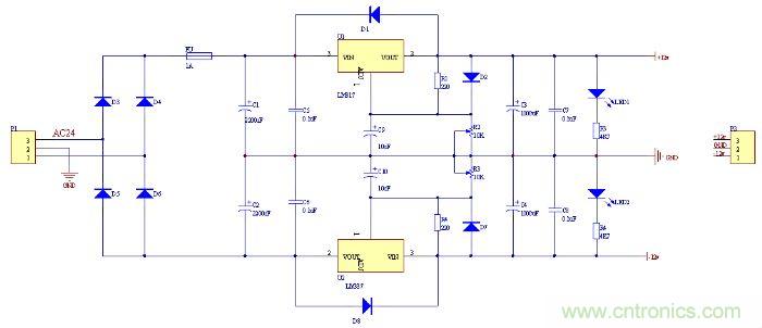 雙電源電路設計的原理圖