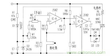 恒溫電烙鐵的電路圖