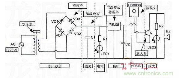 一種簡單實用的遙控器檢測儀電路圖