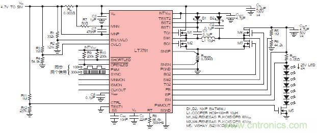 新型LED驅(qū)動(dòng)器IC發(fā)力：大功率汽車(chē)LED前燈的實(shí)現(xiàn)