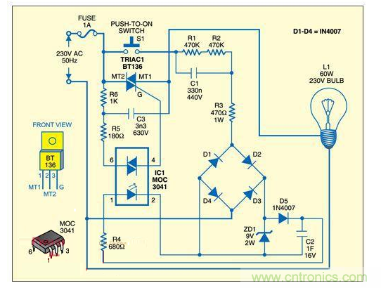 保護光源和人性化的柔和熄燈驅(qū)動電路