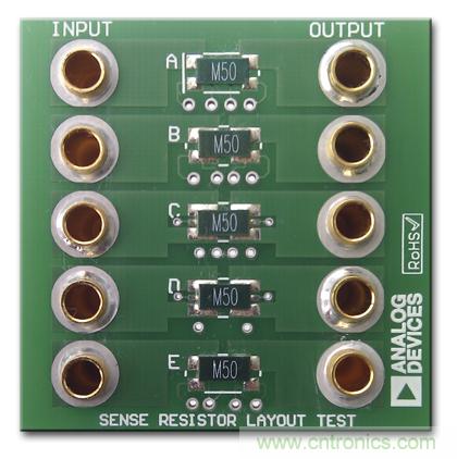 改進(jìn)低值分流電阻的焊盤布局，優(yōu)化高電流檢測(cè)精度