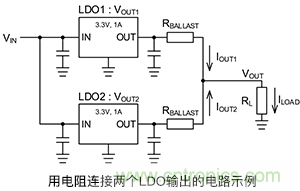 使用鎮(zhèn)流電阻并聯(lián)LDO