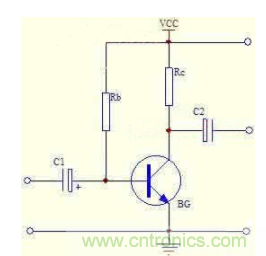 三極管偏置電路：電壓負(fù)反饋偏置電路