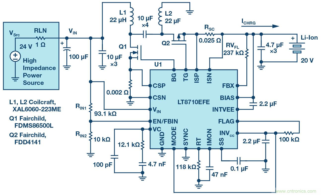 LT8710多功能 DC/DC控制器解決了高阻抗、超長工業(yè)電源線的電壓降問題