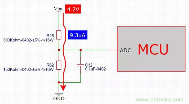 電池電壓偵測電路“踩坑”：分壓電阻的精度竟然是5%，不是1%