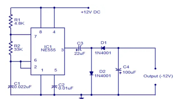 如何從正電壓電源獲得負電壓，正電壓轉(zhuǎn)負電壓的方法圖解