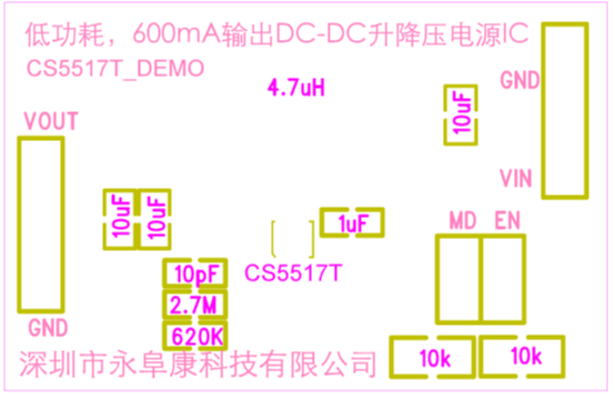 如何運(yùn)用升降壓芯片CS5517實(shí)現(xiàn)鋰電池穩(wěn)定輸出3.3V/3.6V（1.2-5V）的電壓？