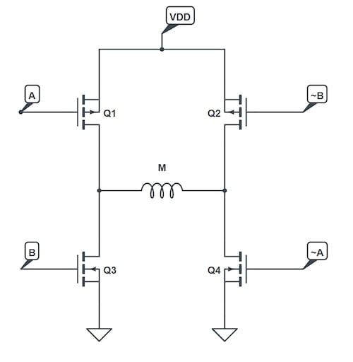 使用互補(bǔ)PWM、擊穿和死區(qū)時(shí)間的 H 橋直流電機(jī)控制