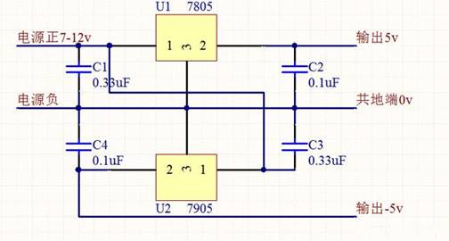 一個正負5v穩(wěn)壓電源的簡單制作